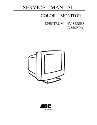 AOC D356P/PA Manual Service Spectrum 4V series